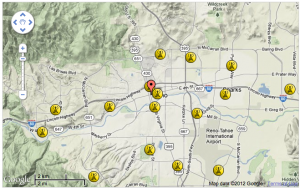 Reno area Nextel cell site map 2012